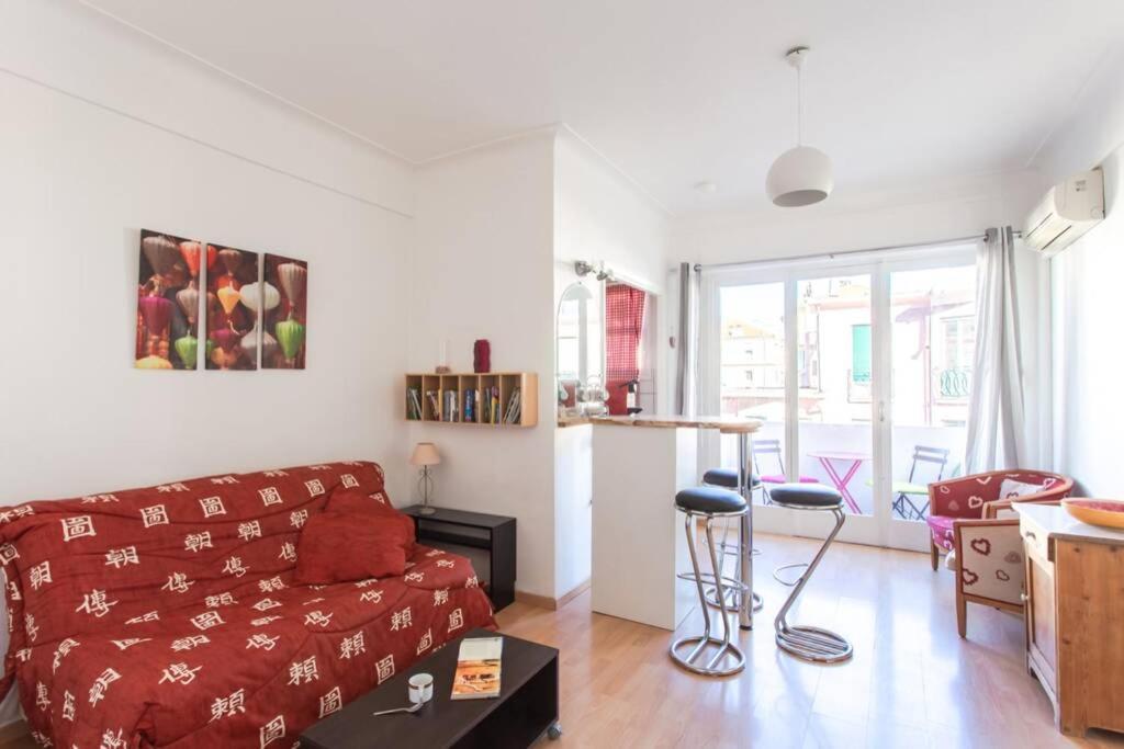 Nice Center - Bright Studio Balcony Wifi & Aircon Appartement Buitenkant foto