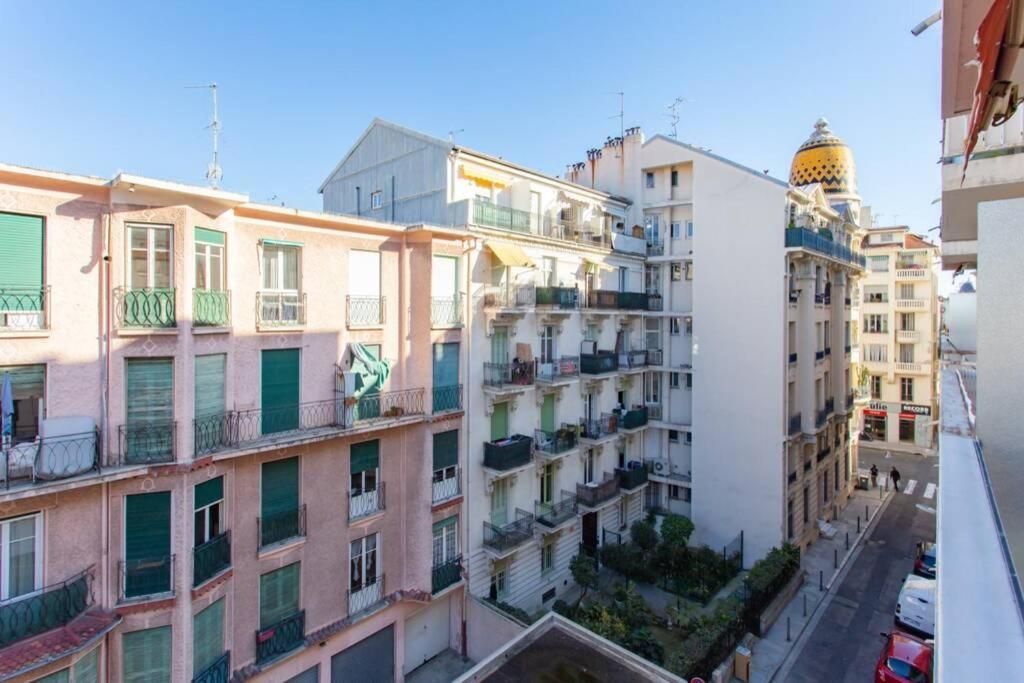 Nice Center - Bright Studio Balcony Wifi & Aircon Appartement Buitenkant foto